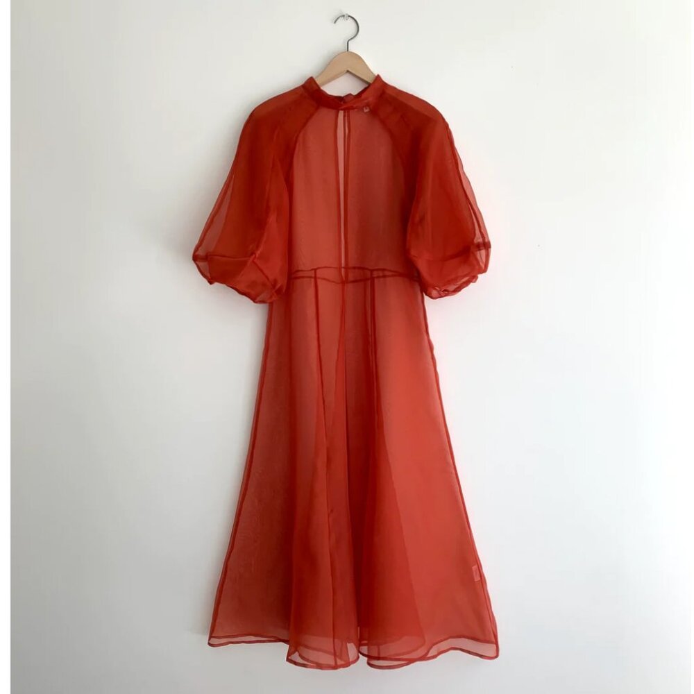 Kamperett Meiere Midi Dress in Rust